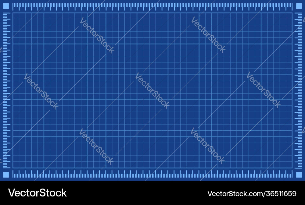 Blueprint horizontal background texture blue Blueprint horizontal background texture blue vector image