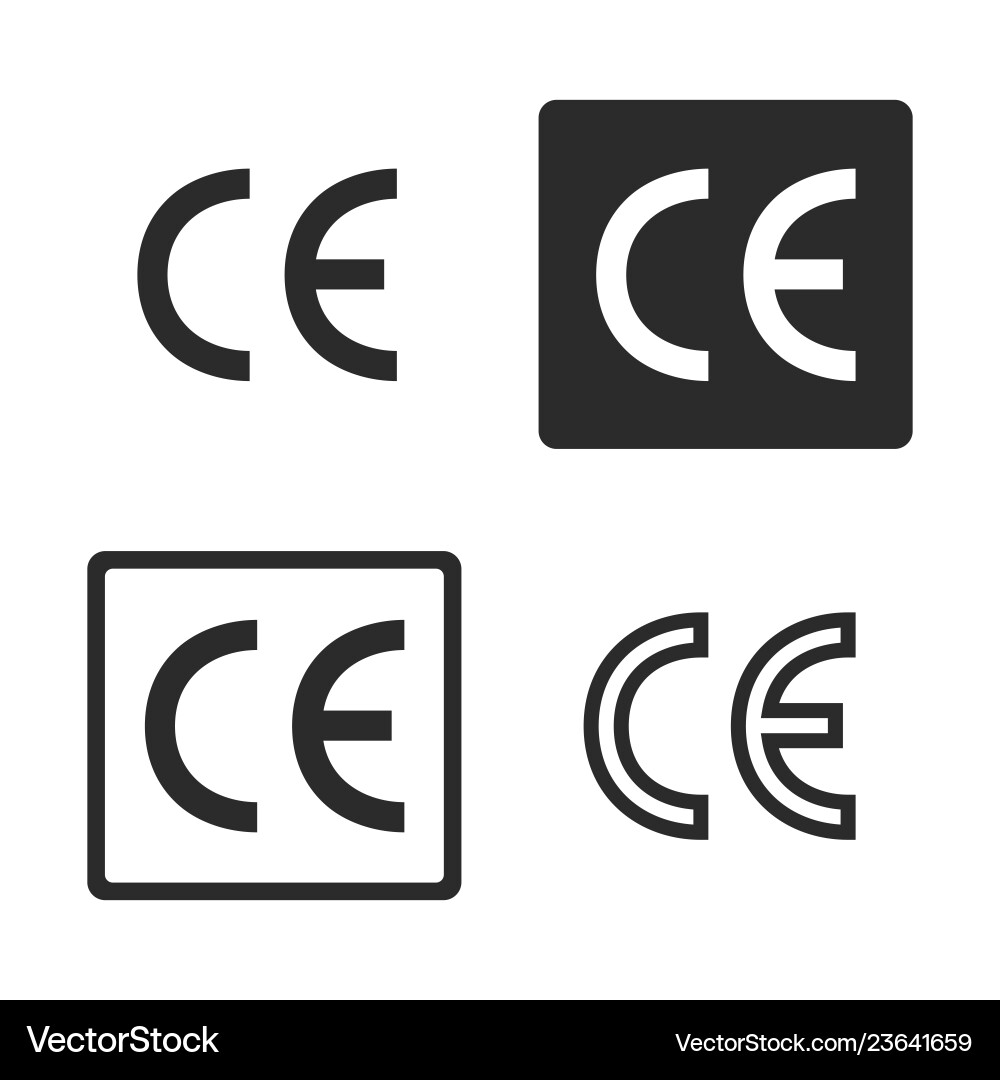 CE Mark Symbol Collection vector image