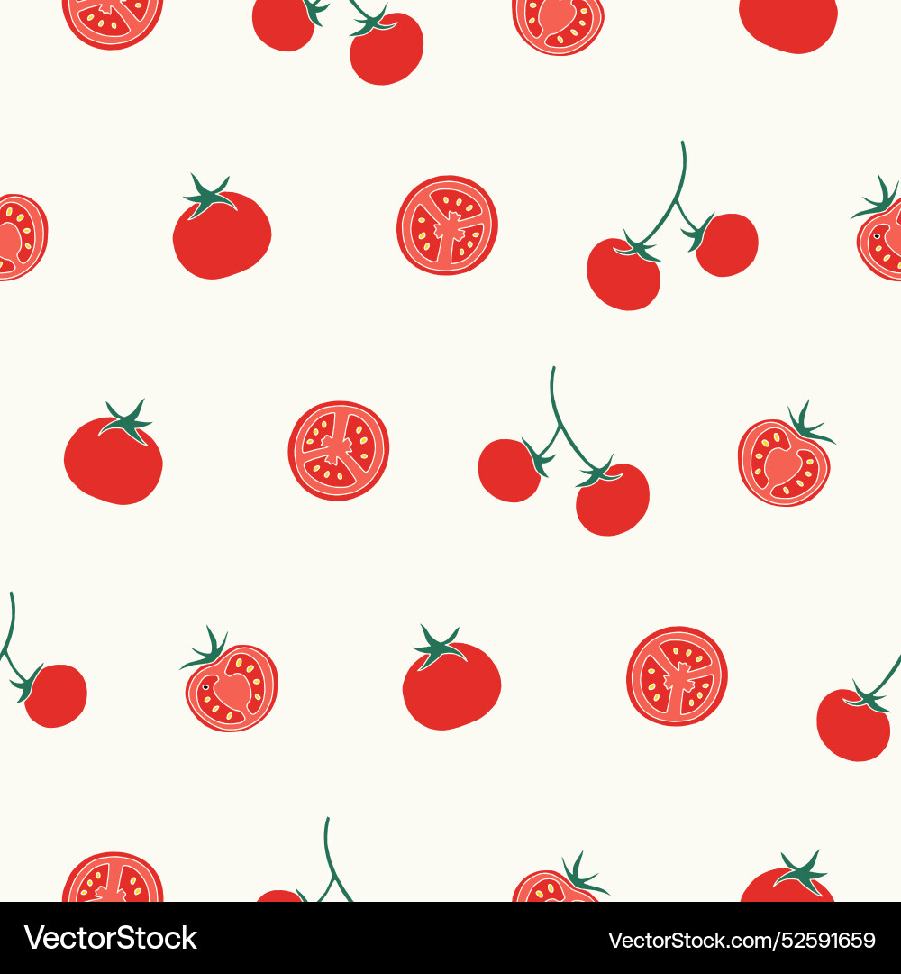 Collection of tomato seamless pattern for print Collection of tomato seamless pattern for print Vector Image