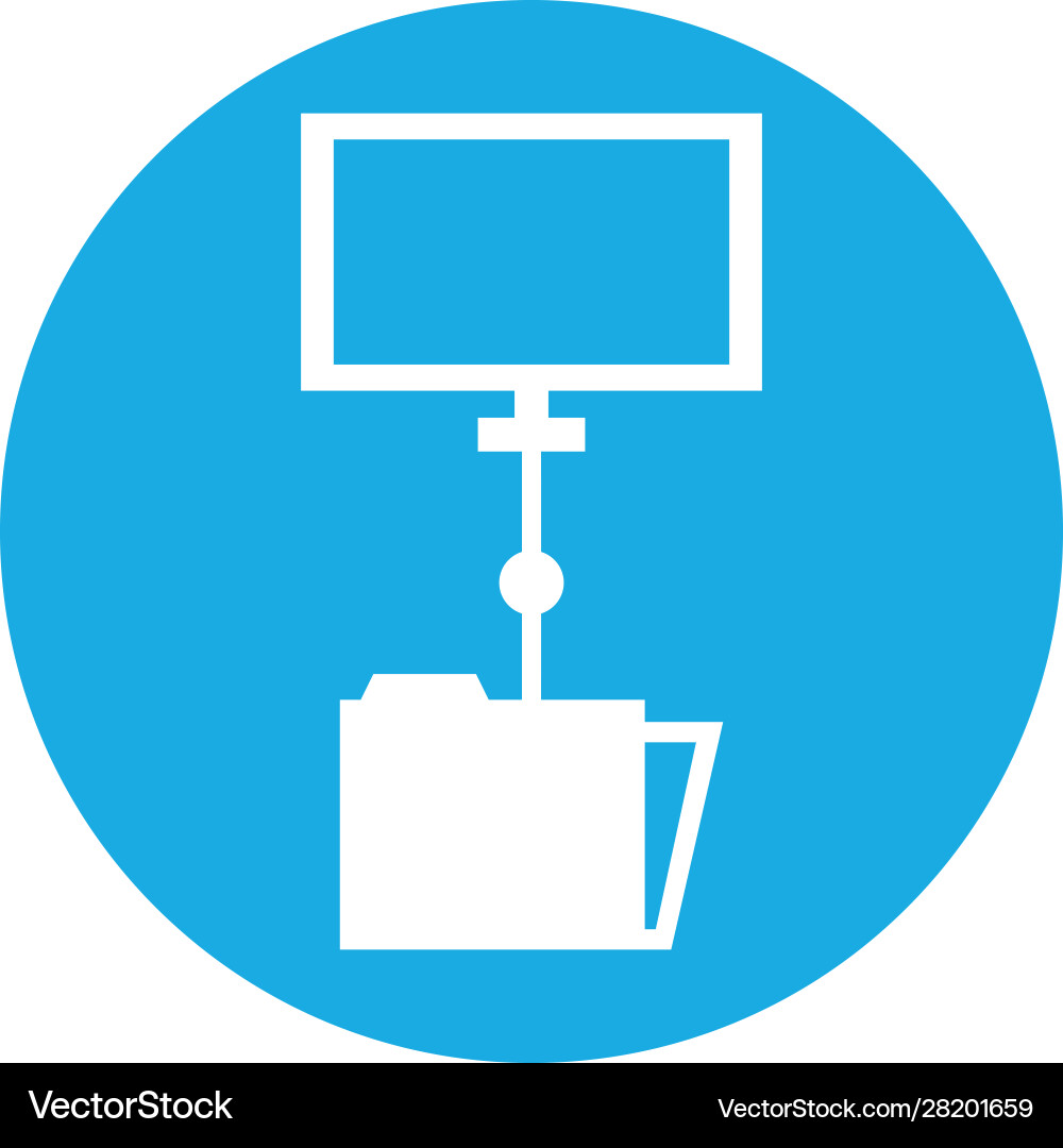 Computer desktop with folder file Computer desktop with folder file vector image