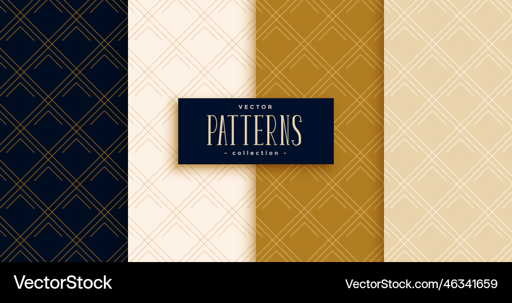 Diagonal lines or diamond patterns set in premium vector image