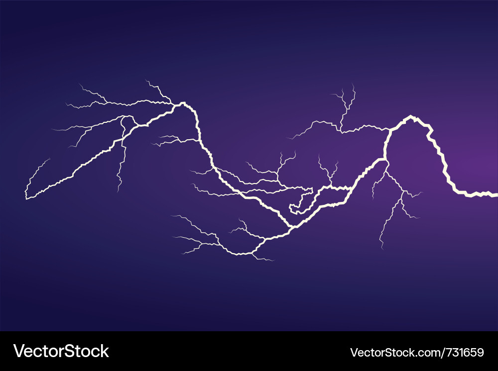 Dynamic Lightning Strike vector image