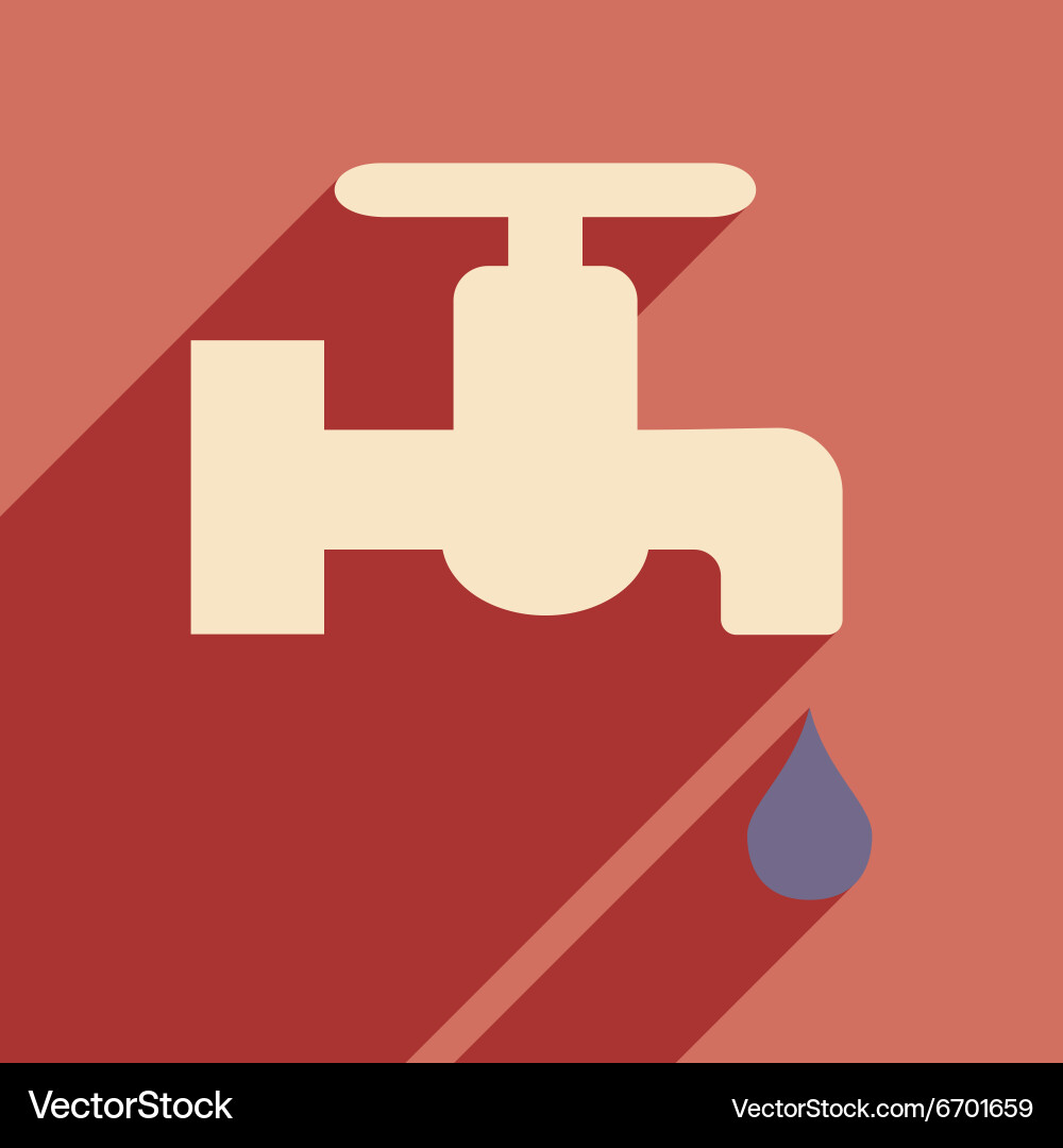 Flat with shadow icon and mobile application vector image