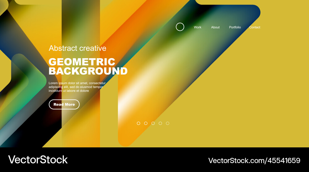 Fluid gradient triangles landing page background Fluid gradient triangles landing page background vector image