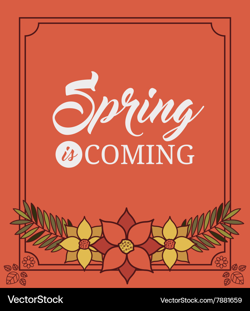 Hello spring design vector image