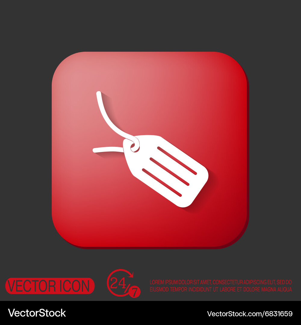 Label icon button Vector Image