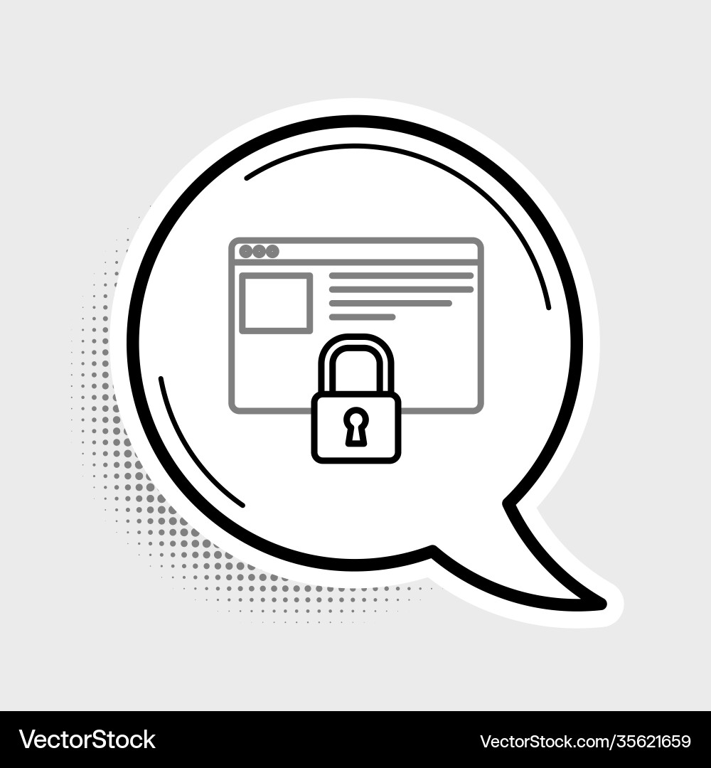 Line secure your site with https ssl icon Line secure your site with https ssl icon vector image