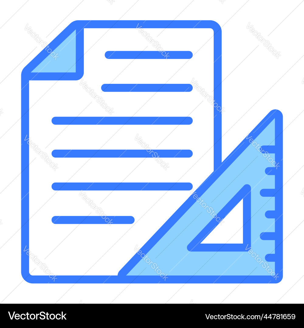 Measuring icon user interface as a simple sign vector image