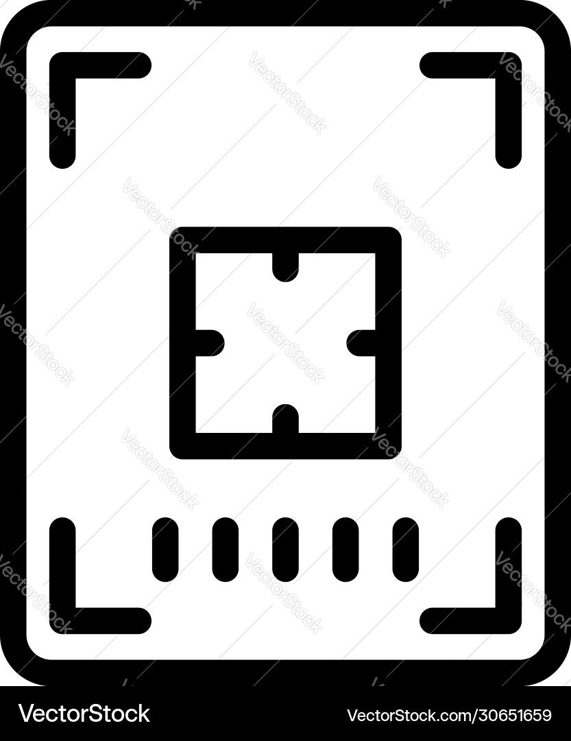 Screen record frame icon outline style Screen record frame icon outline style Vector Image