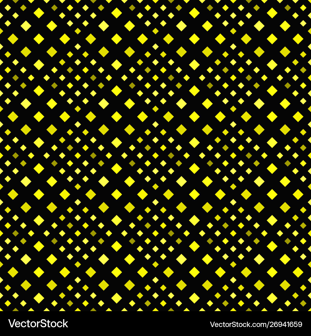 Seamless square pattern background - yellow design vector image