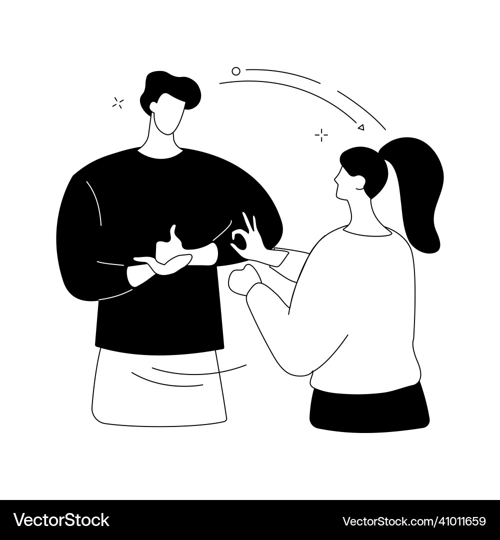 Sign language conversation abstract concept Sign language conversation abstract concept vector image