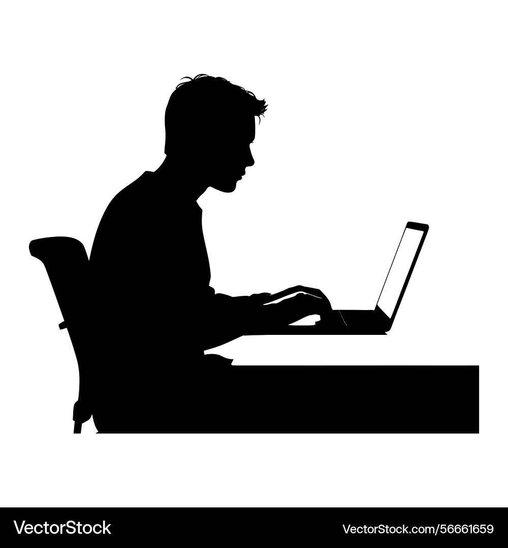 Software developer silhouette Vector Image