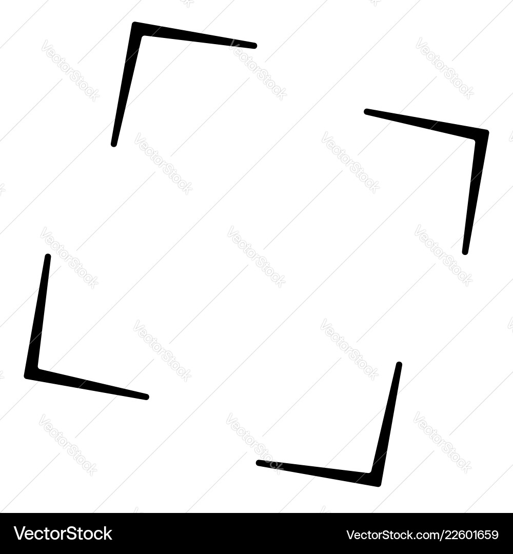 Square frame - border element isolated on white Square frame - border element isolated on white vector image