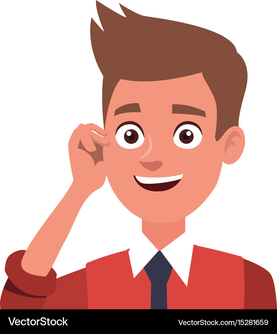 Young and successful business man cartoon employee Vector Image