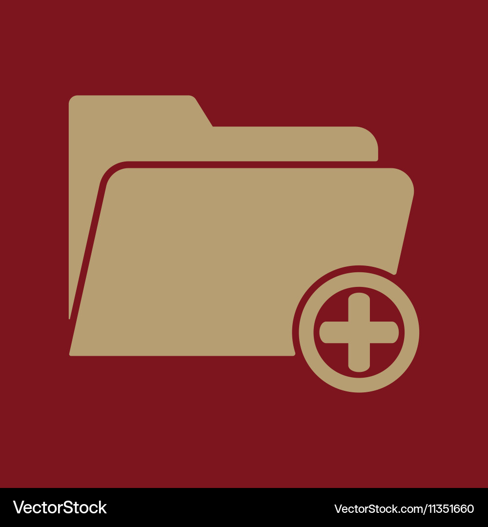 Add to folder icon data and directory vector image