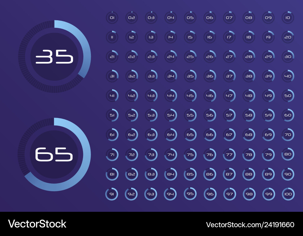 Circular interval timer Circular interval timer vector image
