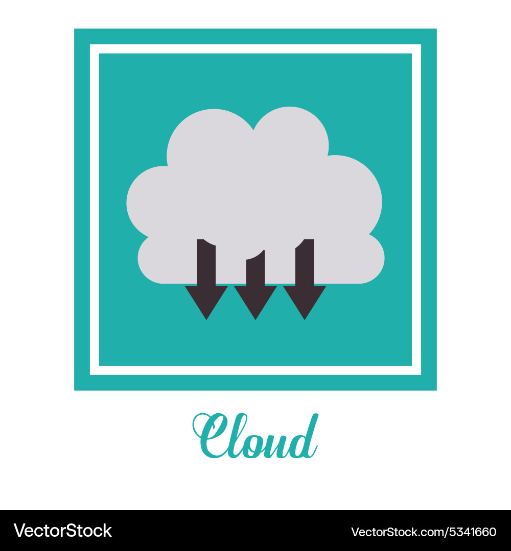 Cloud computing design Vector Image