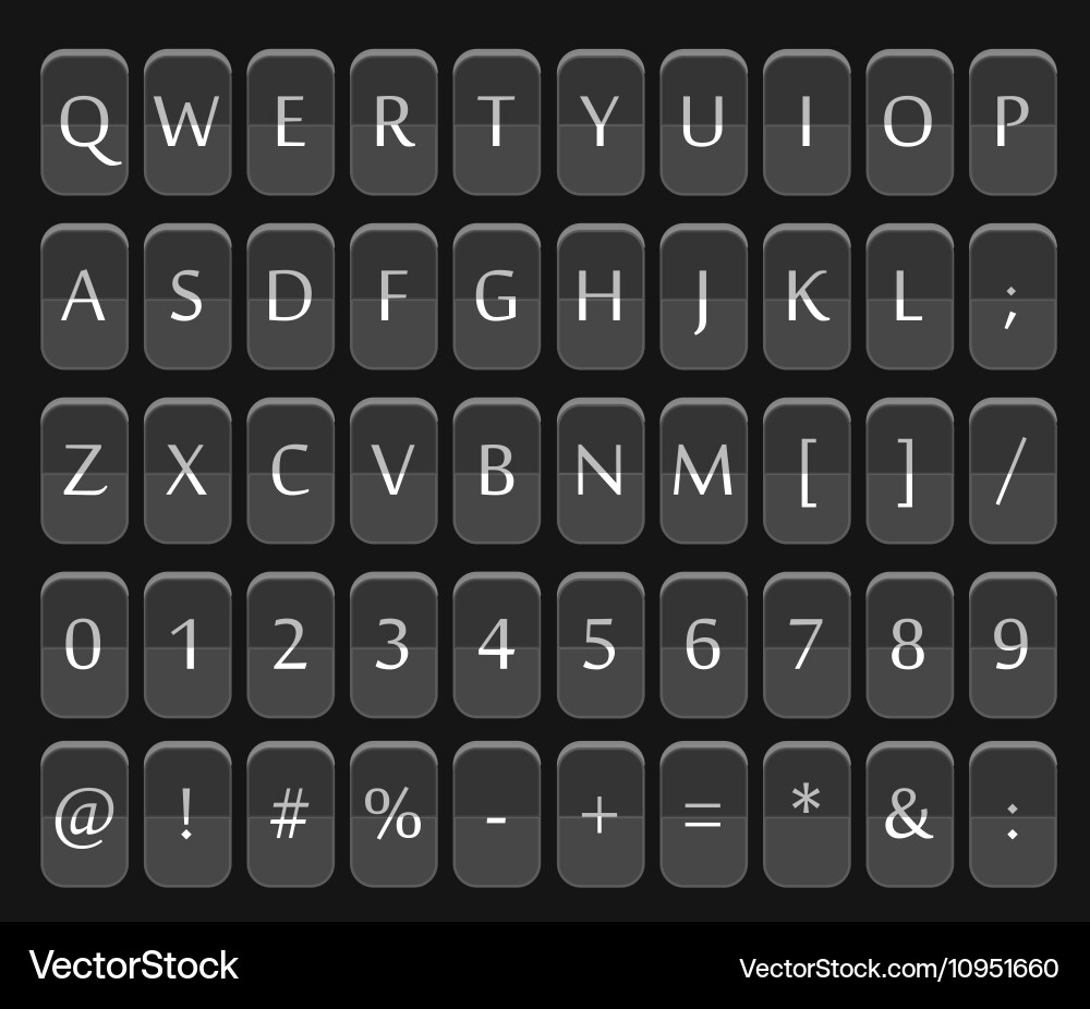 Counter with digits and letters flat design vector image