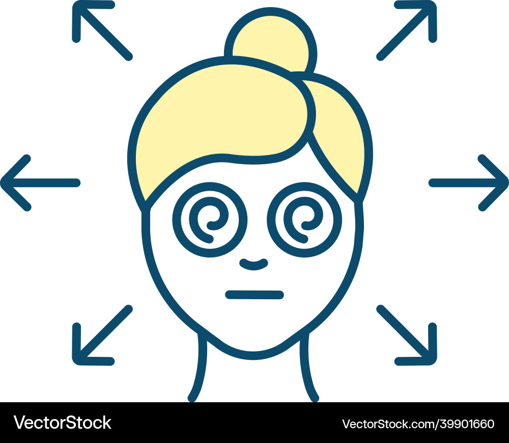 Difficulty concentrating rgb color icon Difficulty concentrating rgb color icon vector image