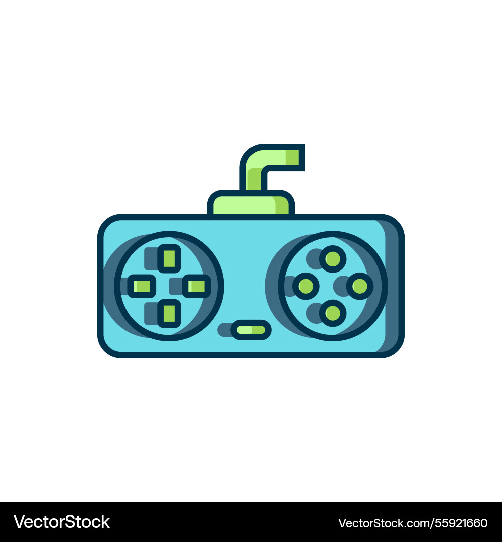 Filled outline game controller or joystick Filled outline game controller or joystick vector image