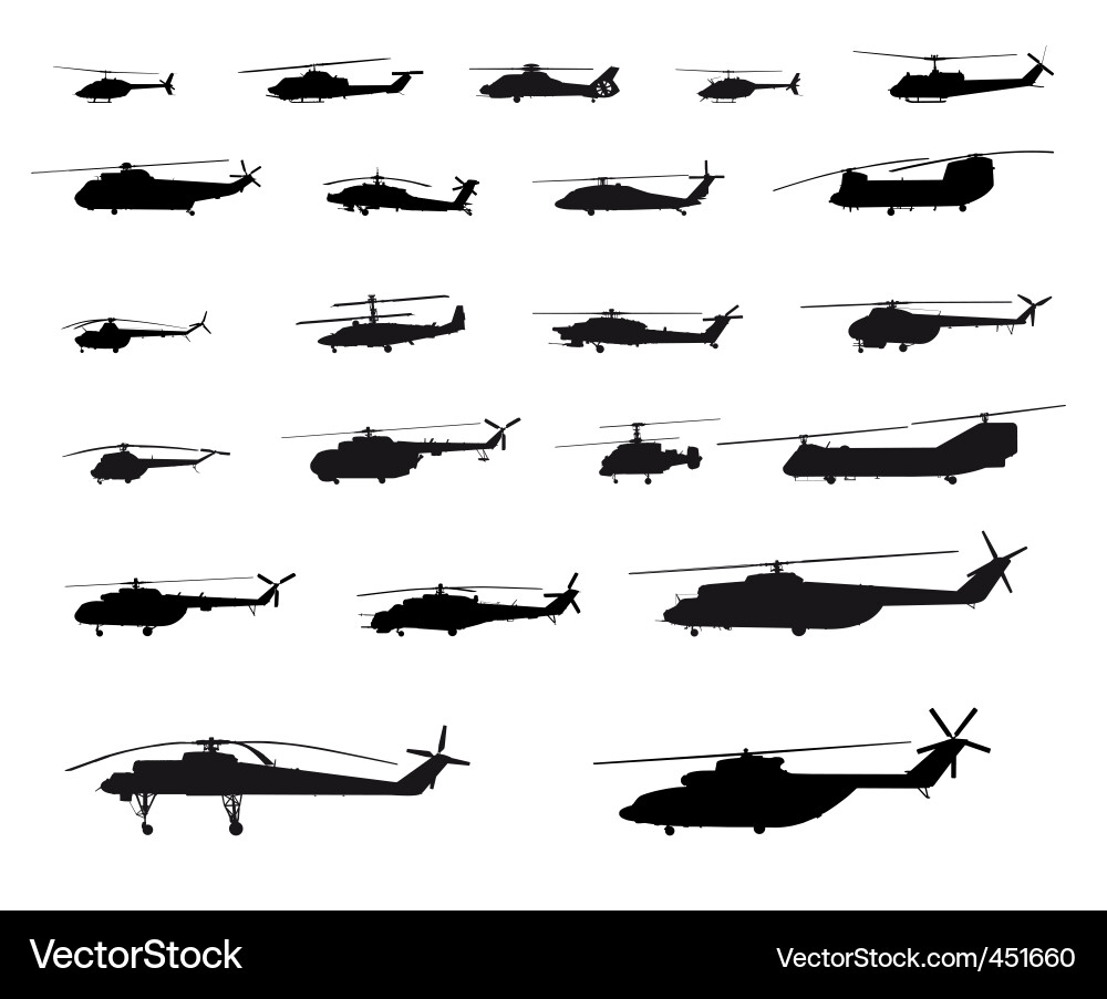 Helicopter Collection vector image