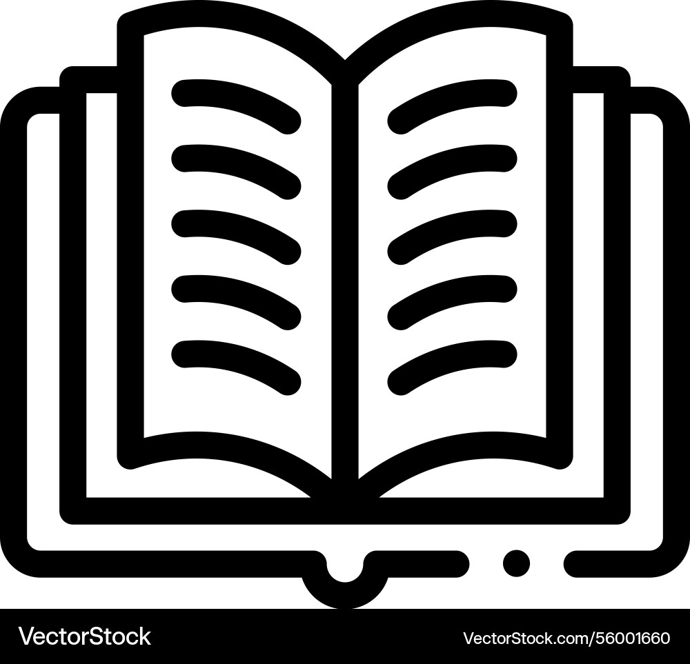 Open data icon thin linear style design isolated Open data icon thin linear style design isolated vector image
