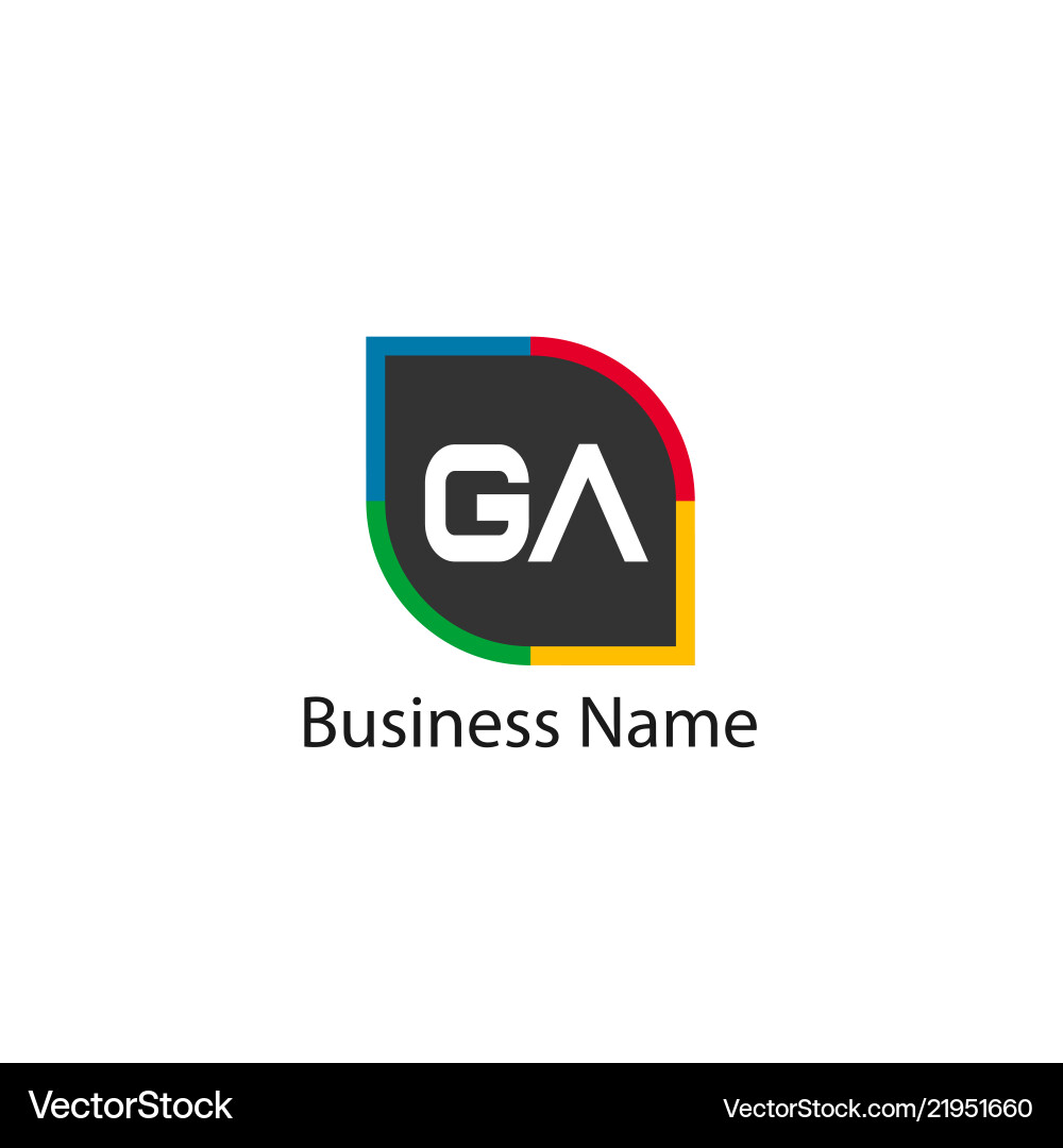 Original Buchstaben ga Logo Vorlage Design Original Buchstaben ga Logo Vorlage Design vektorbild