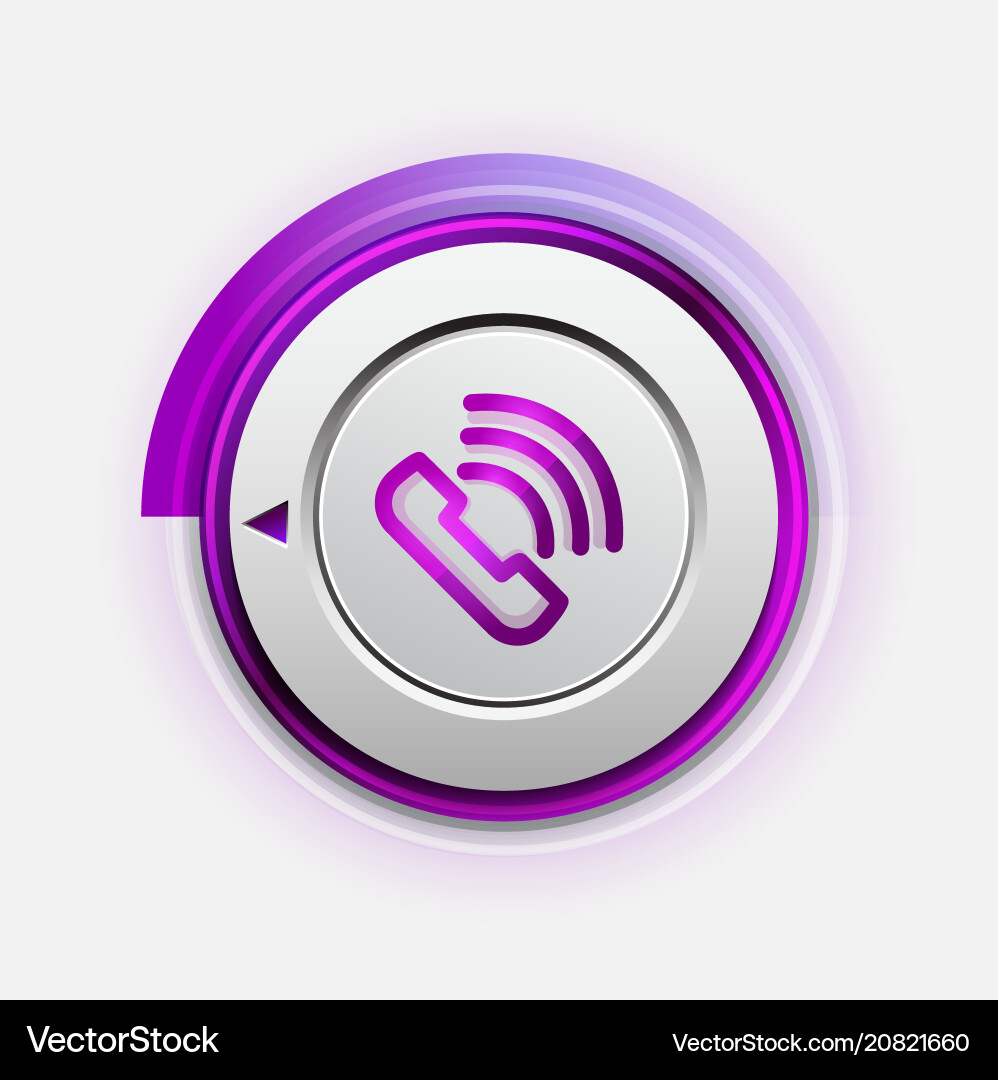 Phone button call support idea Phone button call support idea vector image