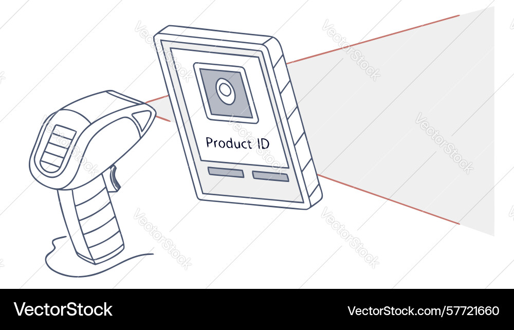 Qr code scanner for product id and tracking vector image