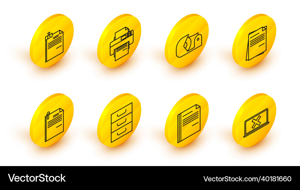 Set line laptop and cross mark on screen file Set line laptop and cross mark on screen file vector image