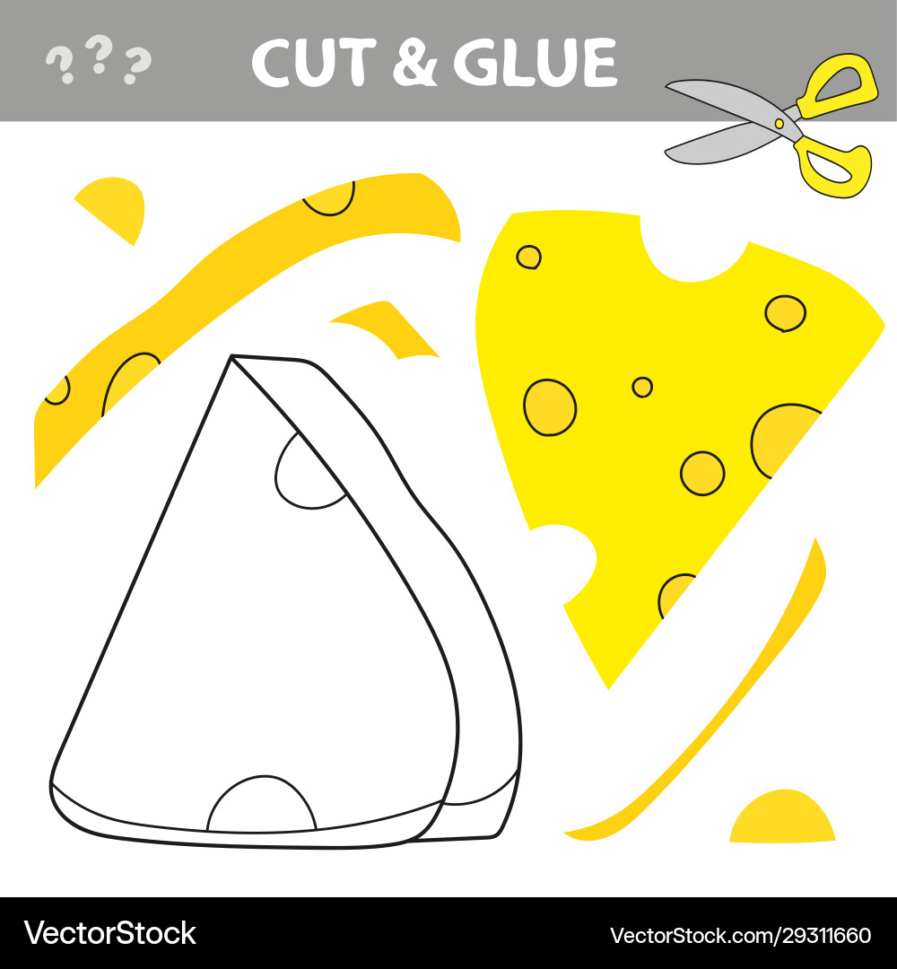 Use scissors cut parts image and glue Use scissors cut parts image and glue vector image