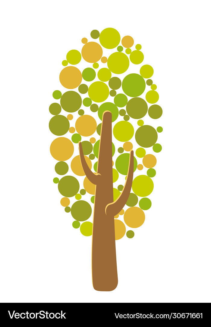 Abstract colorful tree from different bubbles Abstract colorful tree from different bubbles vector image