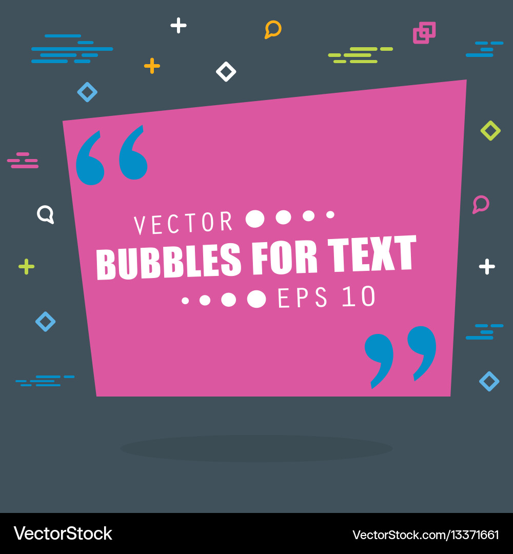 Abstract concept empty speech square quote Vector Image