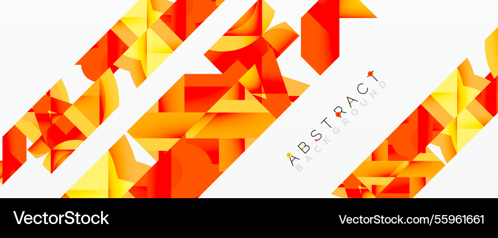 Abstract geometric composition with interlocking vector image