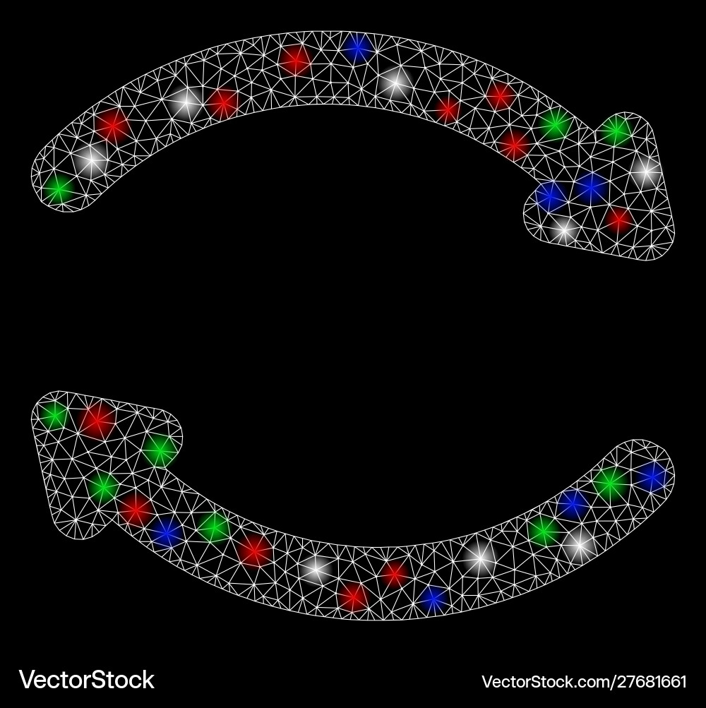 Bright mesh network refresh with flash spots Bright mesh network refresh with flash spots vector image