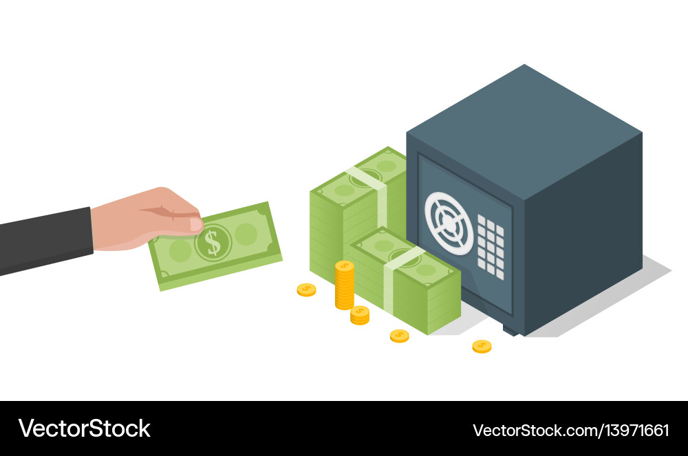 Businessman hand holds a stack of green dollars Businessman hand holds a stack of green dollars vector image