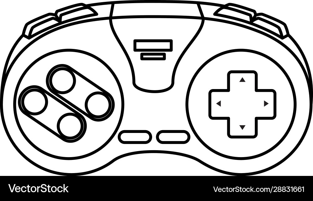 Control game nineties line style icon vector image