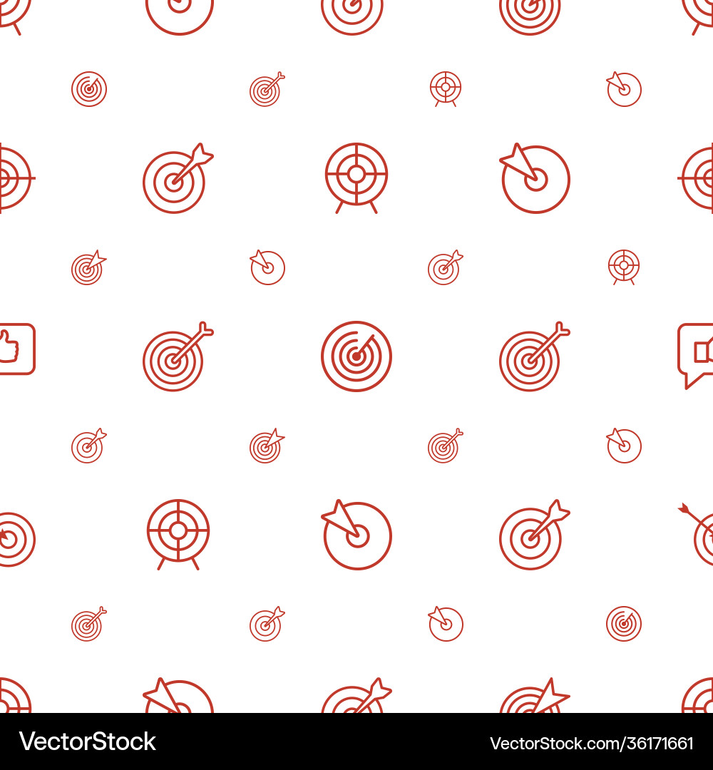 Dart icons pattern seamless white background vector image