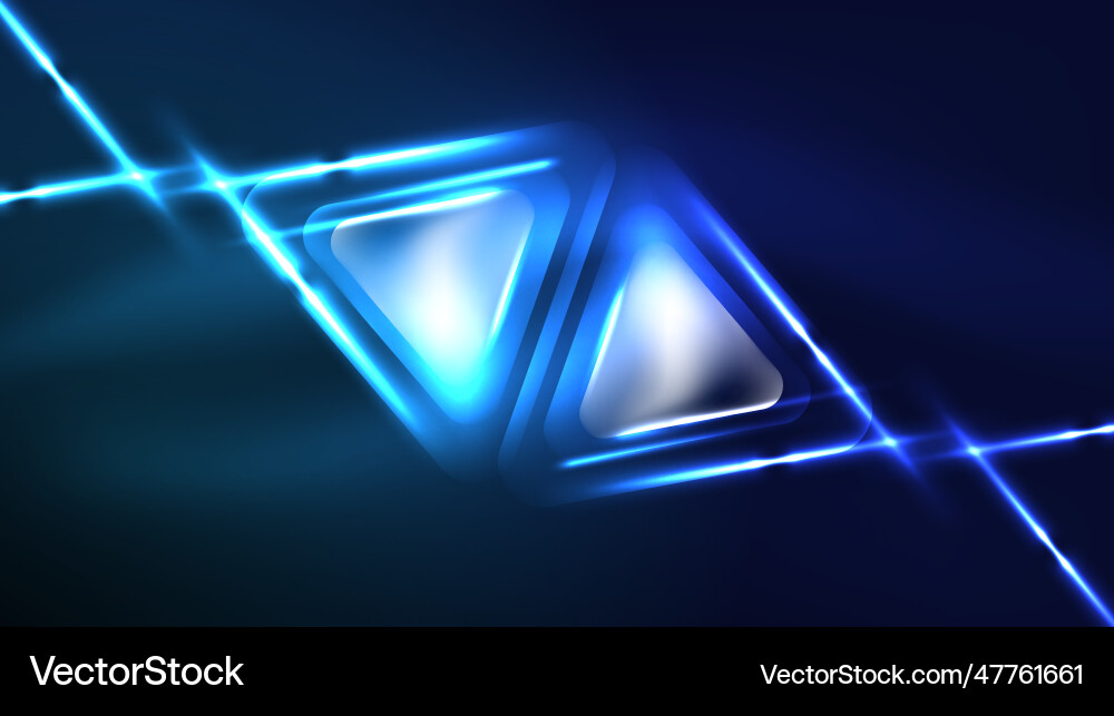 Digital neon abstract background triangles Vector Image