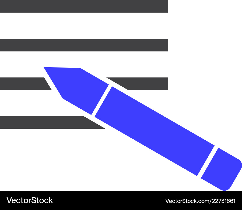 Edit text flat icon symbol vector image