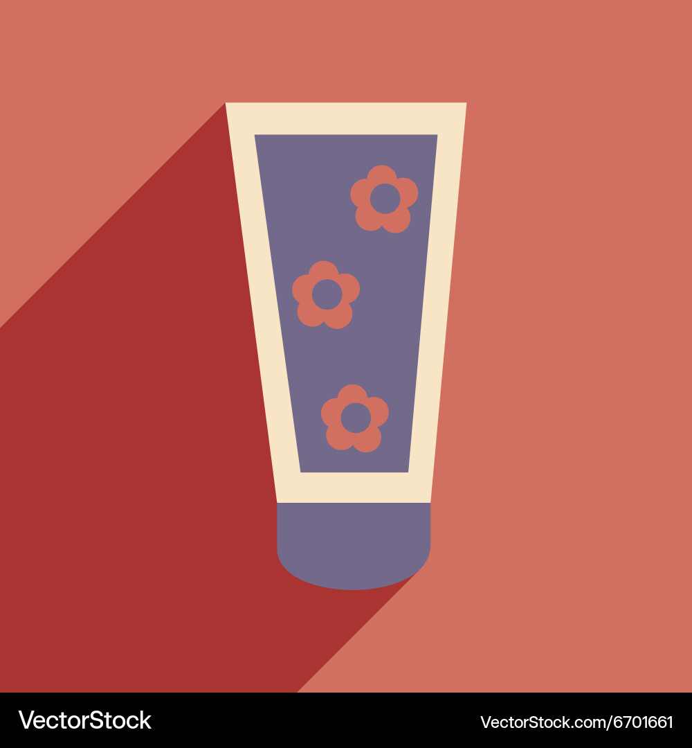 Flat with shadow icon and mobile application face vector image