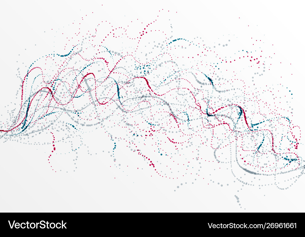 Flowing Particle Array vector image