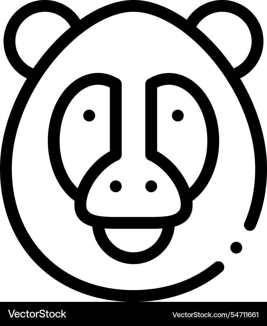 Maneki neko icon thin linear style design Maneki neko icon thin linear style design vector image