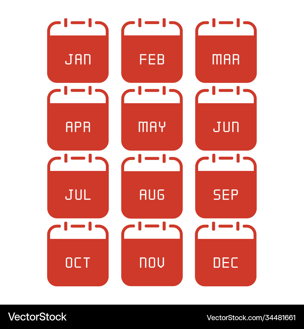 Month Kalender flache Ikone auf weißem Hintergrund Month Kalender flache Ikone auf weißem Hintergrund vektorbild