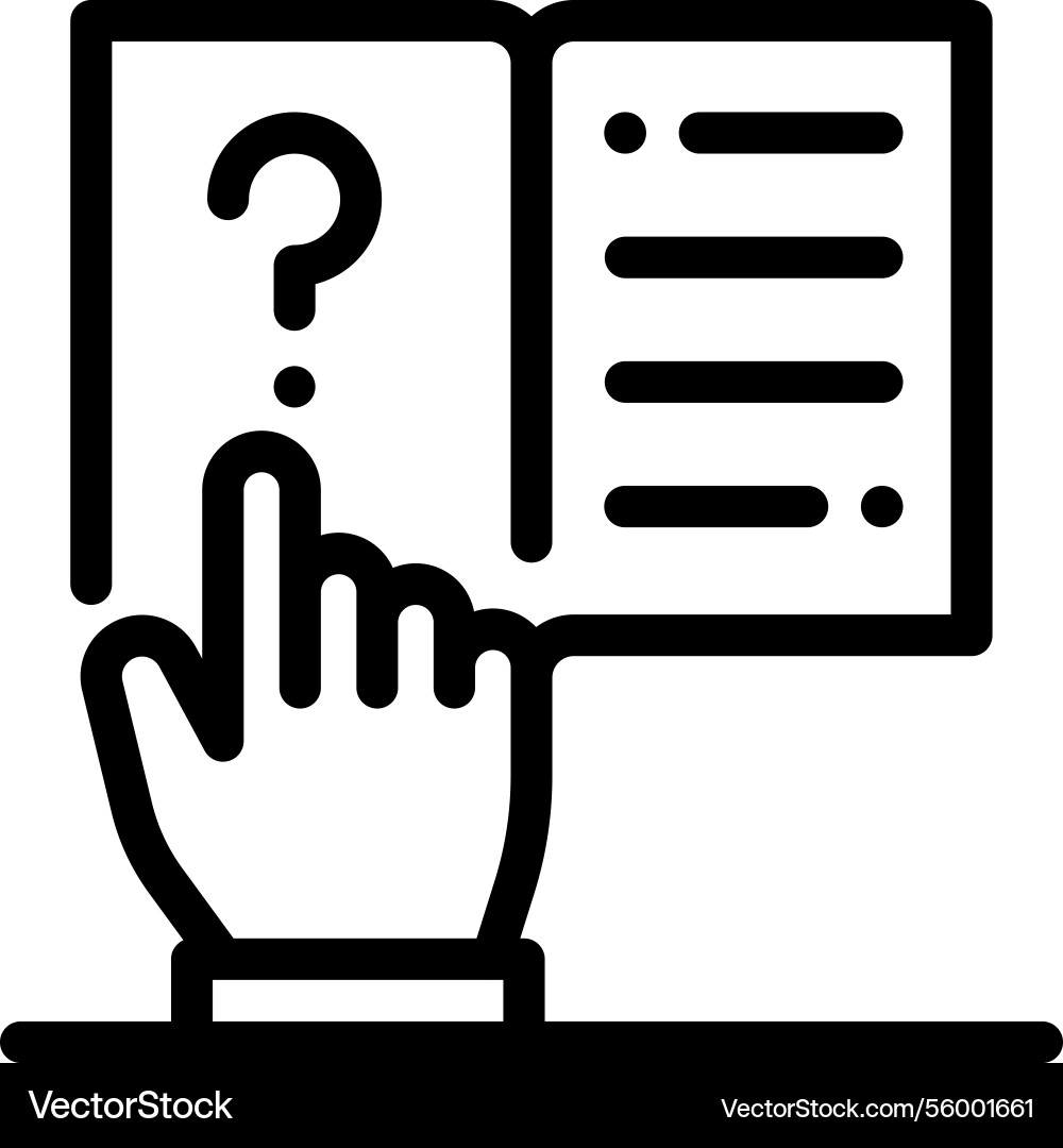 Open book icon thin linear style design isolated vector image