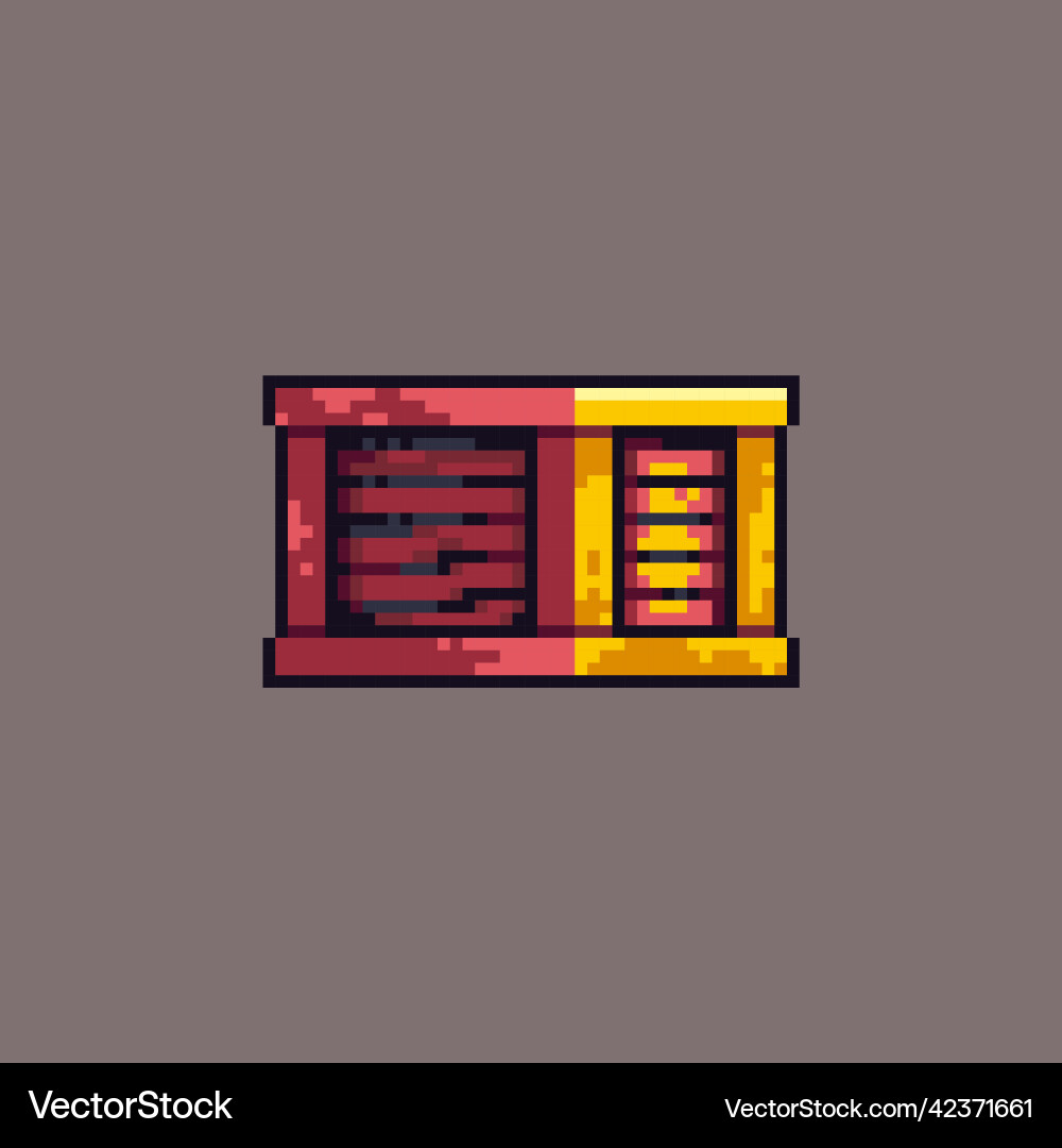 Pixel art crates or storage box Pixel art crates or storage box vector image