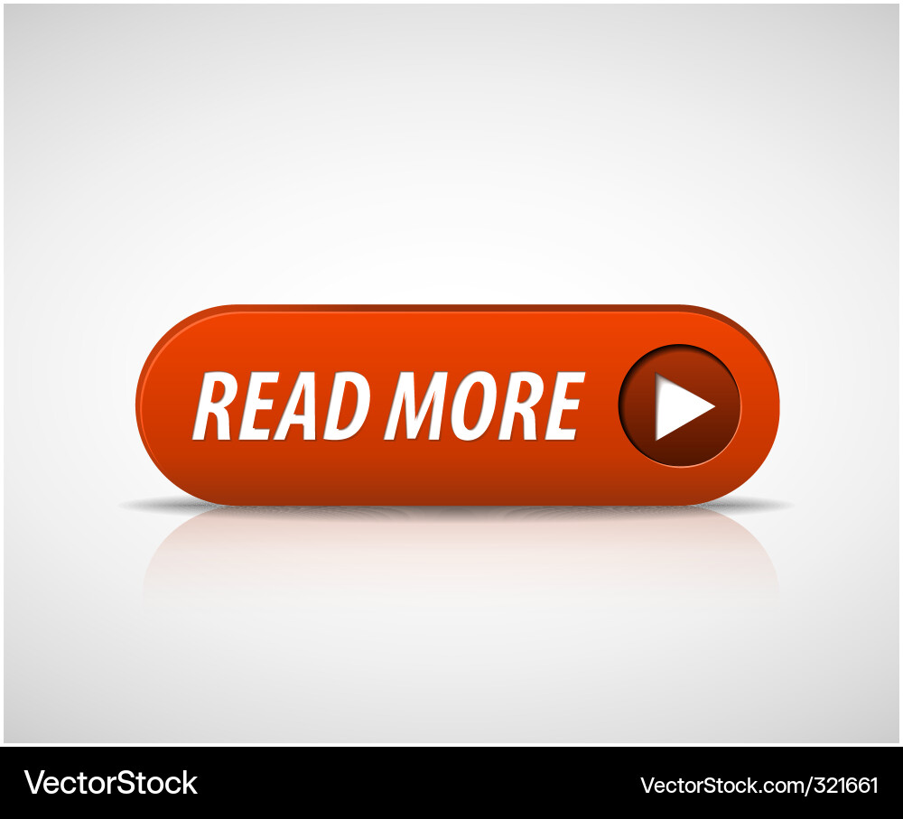 Red Read More Button with Shadow Vector Image