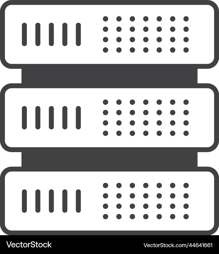 Server device in minimal style Server device in minimal style vector image