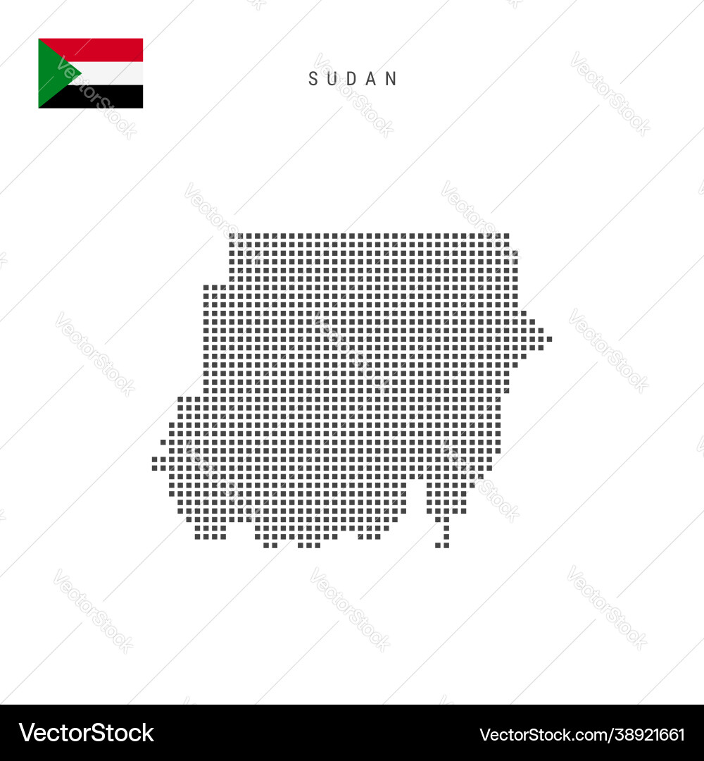 Square dots pattern map sudan sudanese dotted Square dots pattern map sudan sudanese dotted vector image