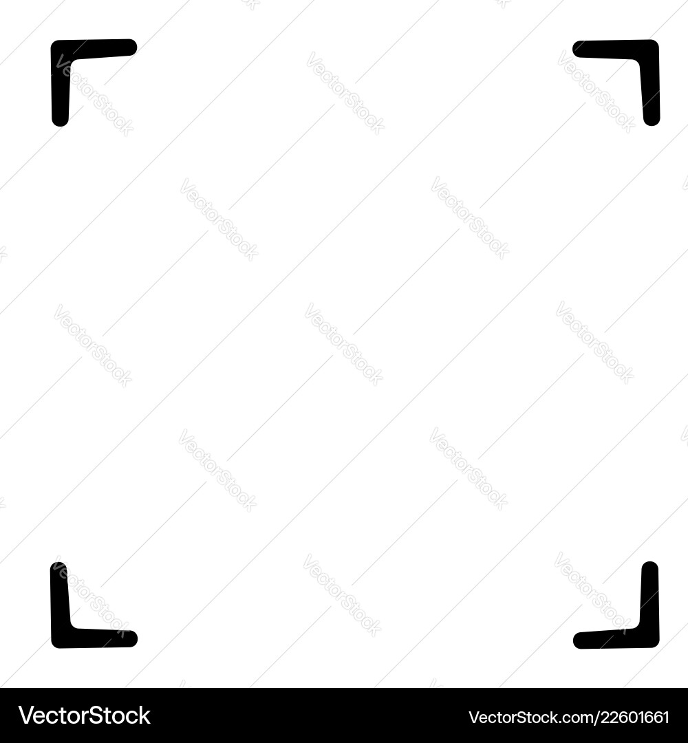 Square frame - border element isolated on white Square frame - border element isolated on white vector image